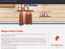 Tablet Screenshot of metzgermeister-kraemer.de